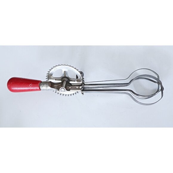 Vintage Kitchen Utensils Wooden Rolling Pin Hand Mixer Masher - Picture 2 of 6